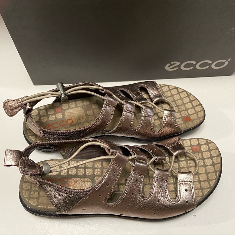 ECCO Sandal JAB TOGGLE Leather Strappy Slingback Women's Size 37 US 6 - 6.5